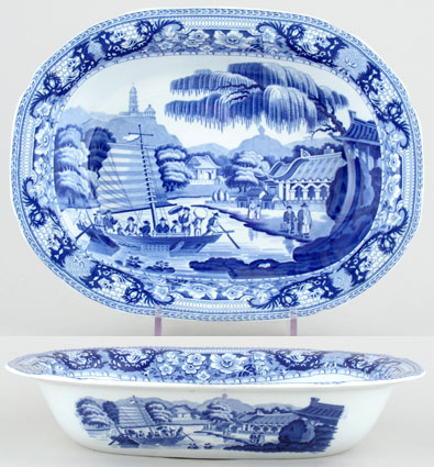Dish rectangular c1820